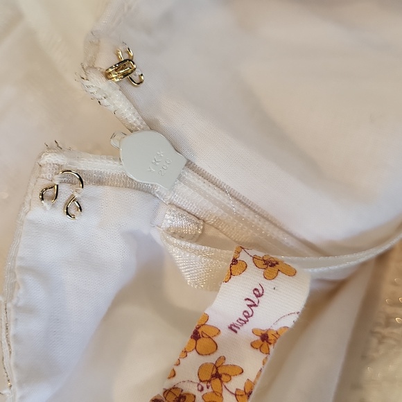 Maeve White Midi Dress with Brown Cardigan - Picture 7 of 12